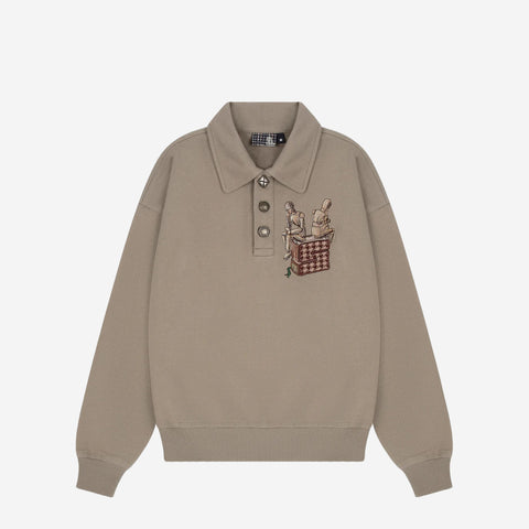 DERSCHUTZE "gallery" Polo Sweatshirt