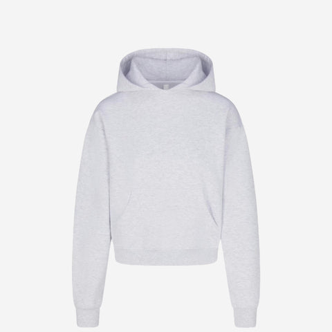 SKIMS COTTON FLEECE CLASSIC HOODIE LIGHT HEATHER GREY