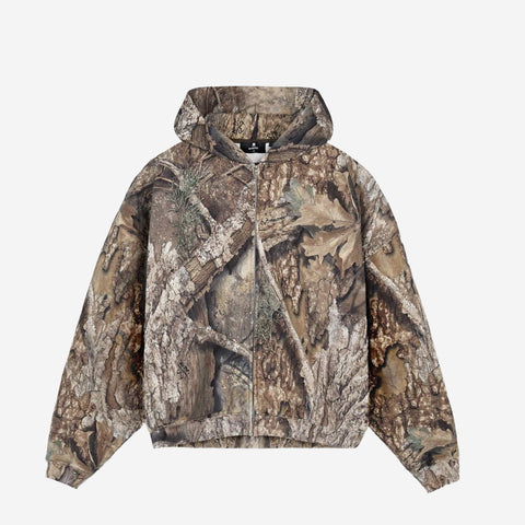 REPRESENT Realtree® Zip Up Camo Boxy Hoodie - Camo