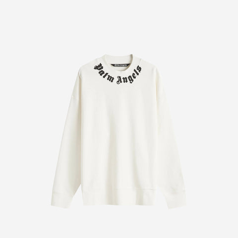 Palm Angels Logo Crewneck White