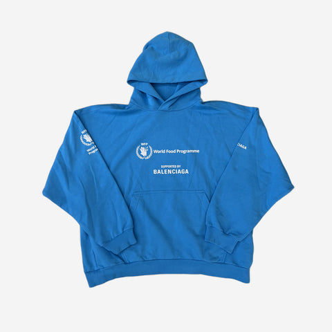 BALENCIAGA X WORLD FOOD PROGRAMME HOODIE BLUE