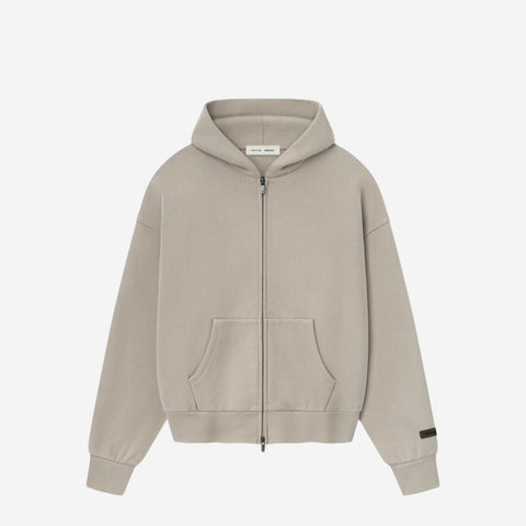 FEAR OF GOD ESSENTIALS FLEECE ZIP-up Hoodie Timber