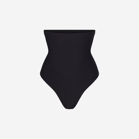 SKIMS CORE CONTROL HIGH WAIST THONG ONYX