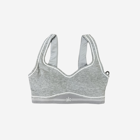 ALO YOGA Alosoft Heart Throb Bra grey