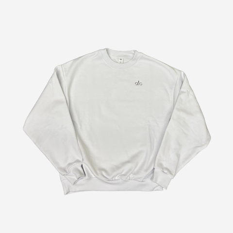 ALO YOGA Accolade Crew Neck Pullover white