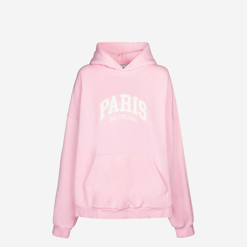 Balenciaga Paris Cities logo hoodie Pink