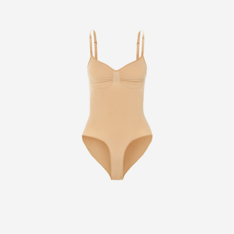 SKIMS Seamless Sculpt Brief Bodysuit Ochre