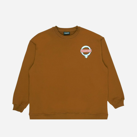 Pleasures LANGUAGE CREWNECK CARAMEL