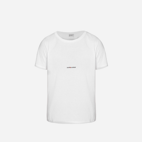 Saint Laurent Mini Logo Tee White