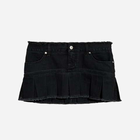 MISBHV Denim Pleated Skirt