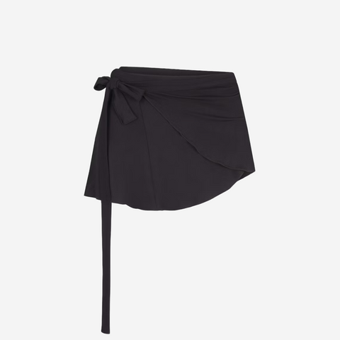 Nike SKIMS STRETCH KNIT WRAP SKIRT OBSIDIAN