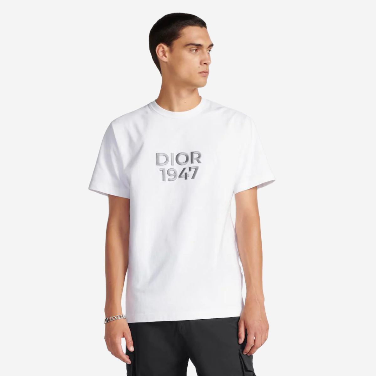 Dior ホワイト Модна футболка DIOR 1947 VINTAGE T-SHIRT WHITE| Магазин брендового