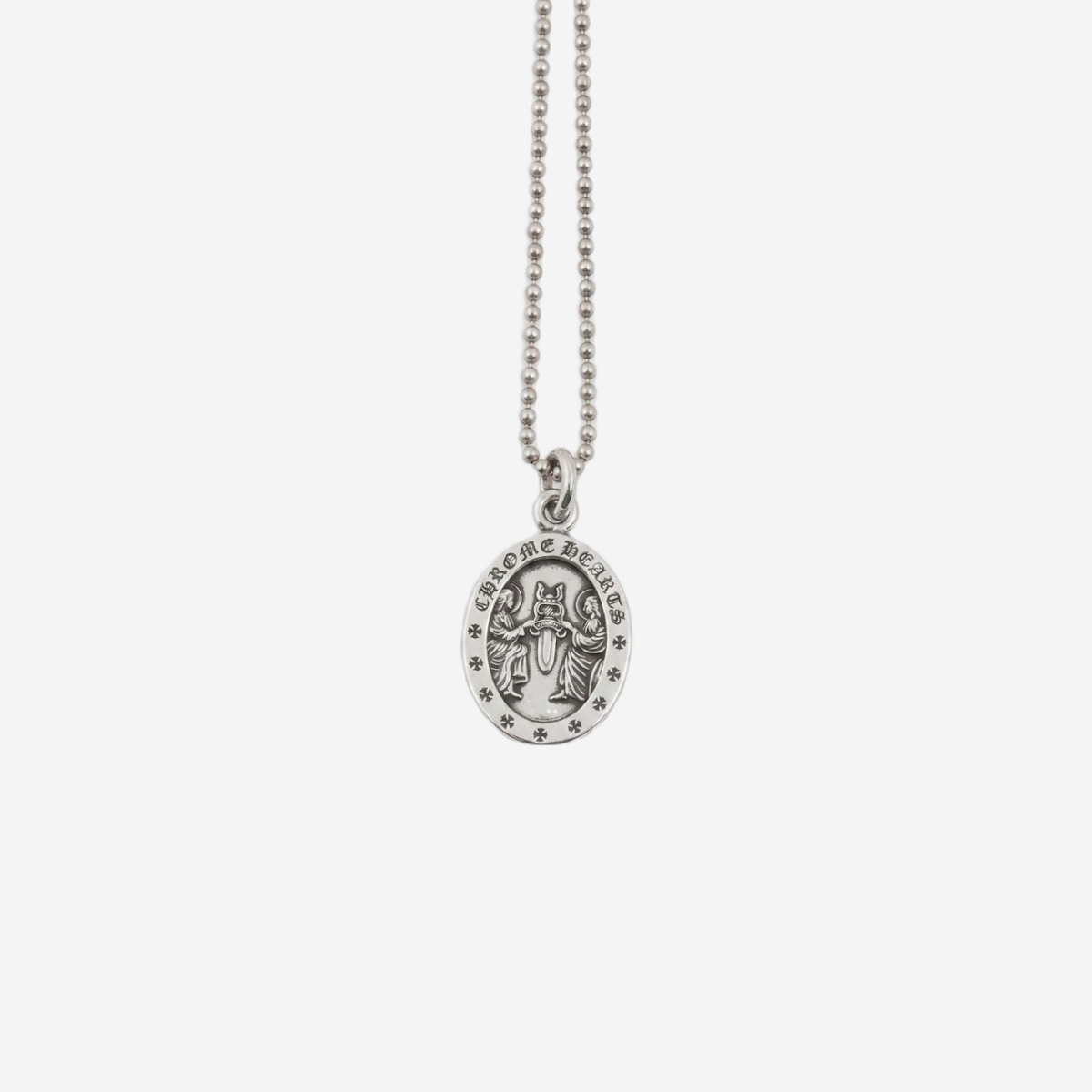 Chrome Hearts ロゴバッジ シルバー CHROME HEARTS Angel Medallion Pendant With Ball Chain – Storage Store