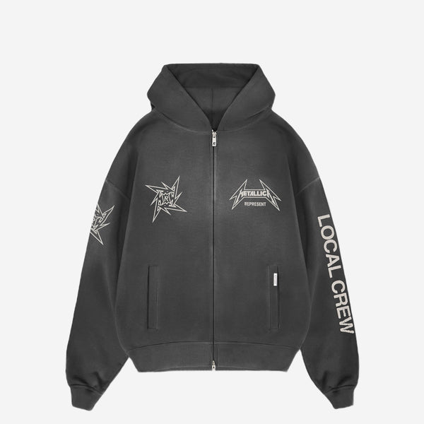Худі Represent X Metallica Local Crew Zip Hoodie | Бренд REPRESENT