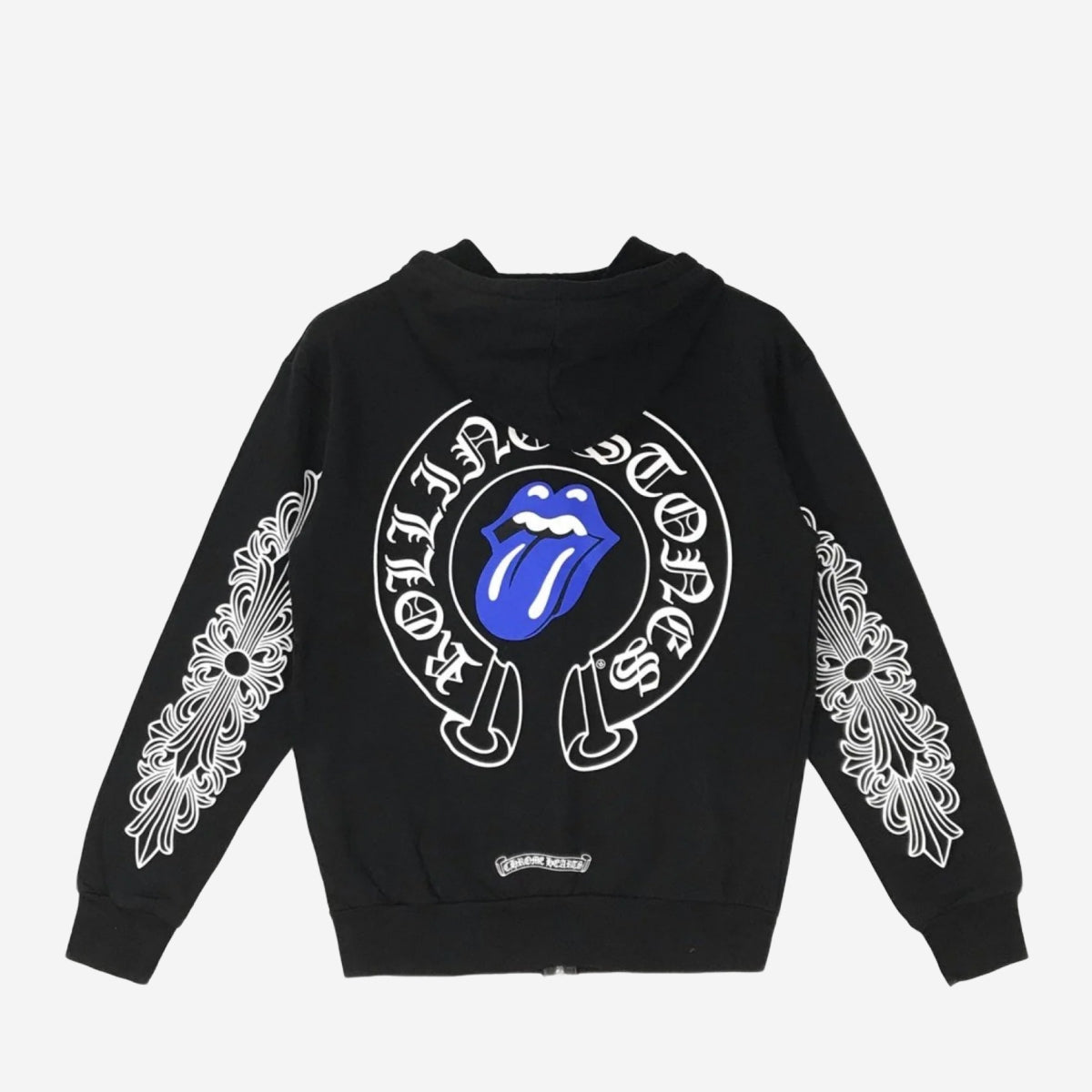 CHROME HEARTS×The Rolling Stones CHROME HEARTS X ROLLING STONES BLACK ZIP HOODIE – Storage Store